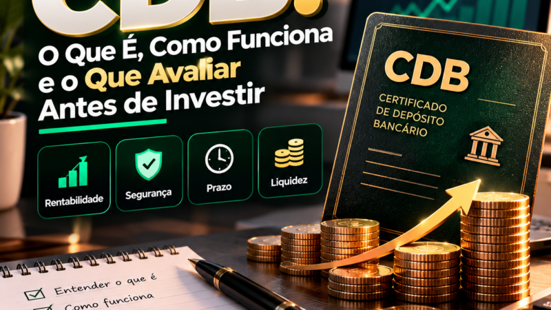 CDB: O Que É, Como Funciona e o Que Avaliar Antes de Investir