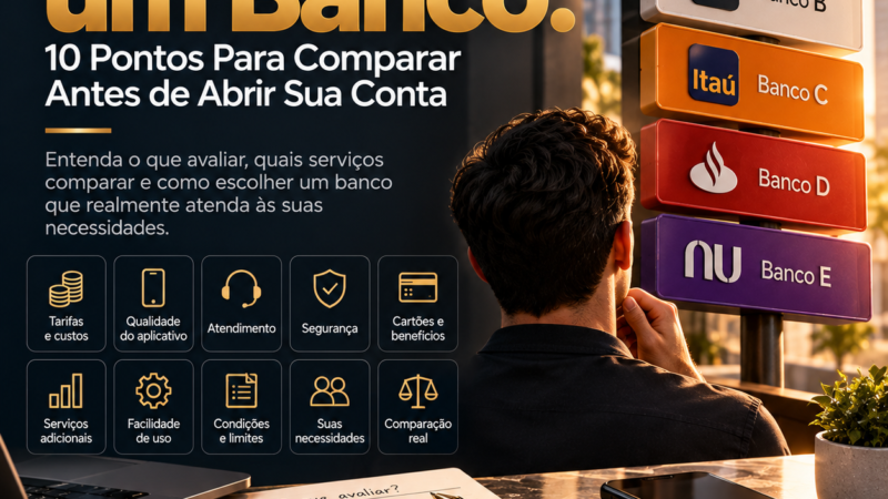 Como Escolher um Banco: 10 Pontos Para Comparar Antes de Abrir Sua Conta