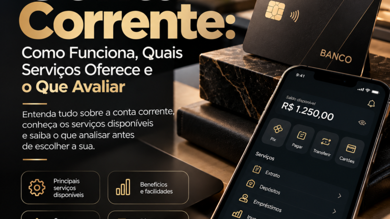 Conta Corrente: Como Funciona, Quais Serviços Oferece e o Que Avaliar