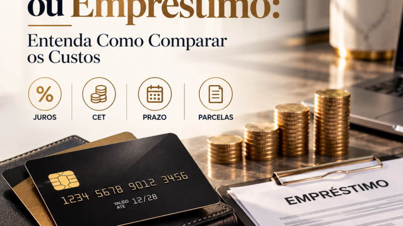 Cartão de Crédito ou Empréstimo: Entenda Como Comparar os Custos